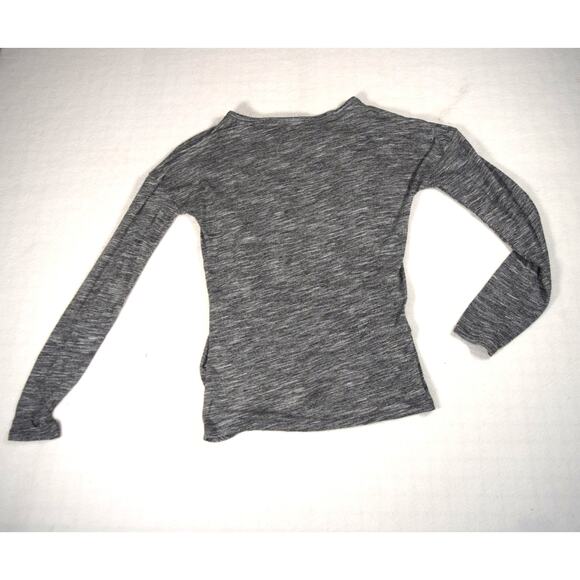 Athleta Sz XS Women's Heather Gray Long Sleeve Activewear Top Twist at Front Hem - Picture 2 of 8
